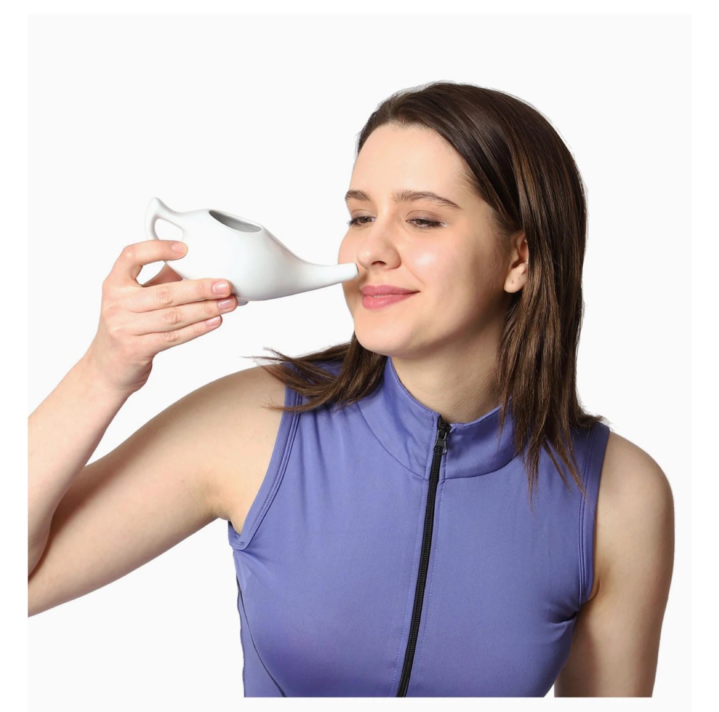 Ceramic Neti Pot - White - photo 3