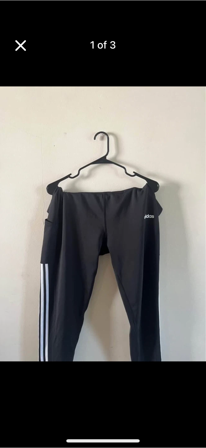 Adidas Black CLIMALITE Leggings - Size 2XL