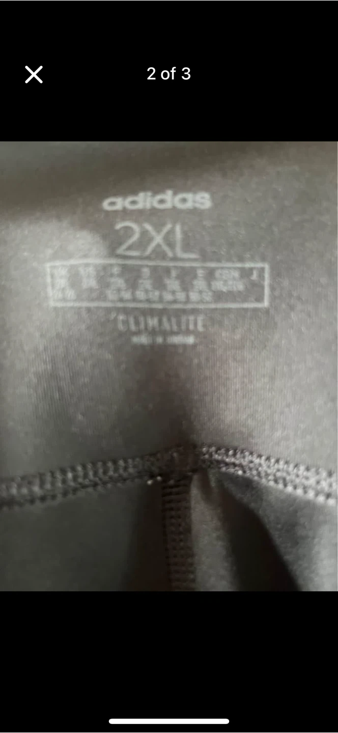 Adidas Black CLIMALITE Leggings - Size 2XL - photo 2