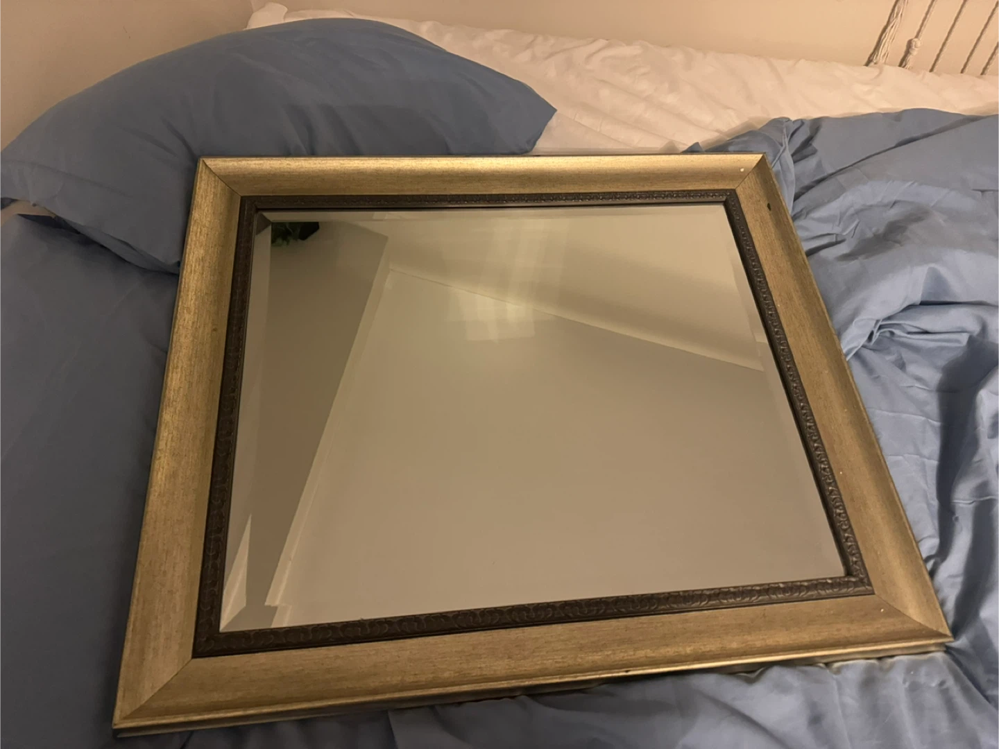 Gold Framed Square Mirror