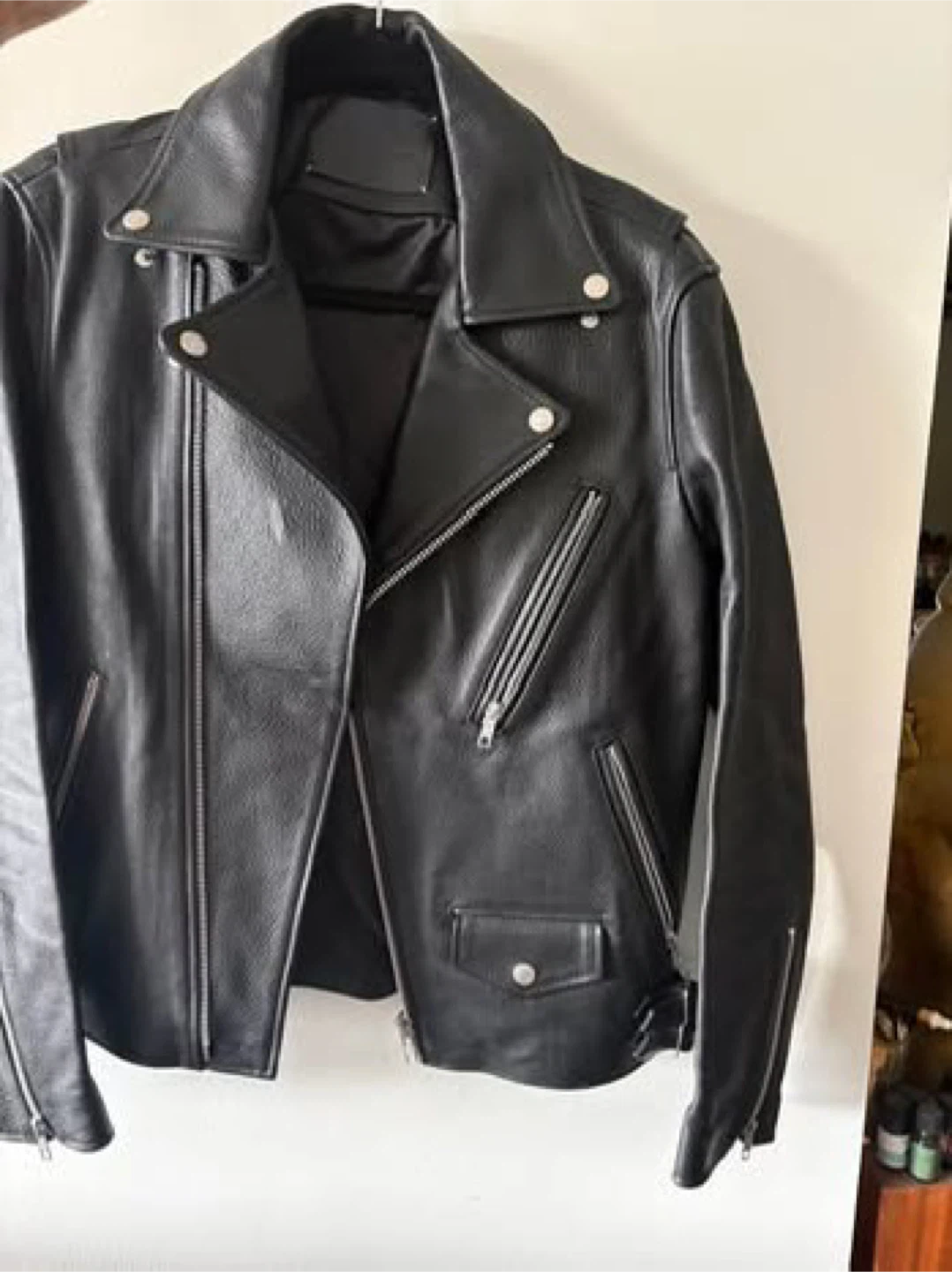 Vivastudio Collection Black Leather Moto Jacket