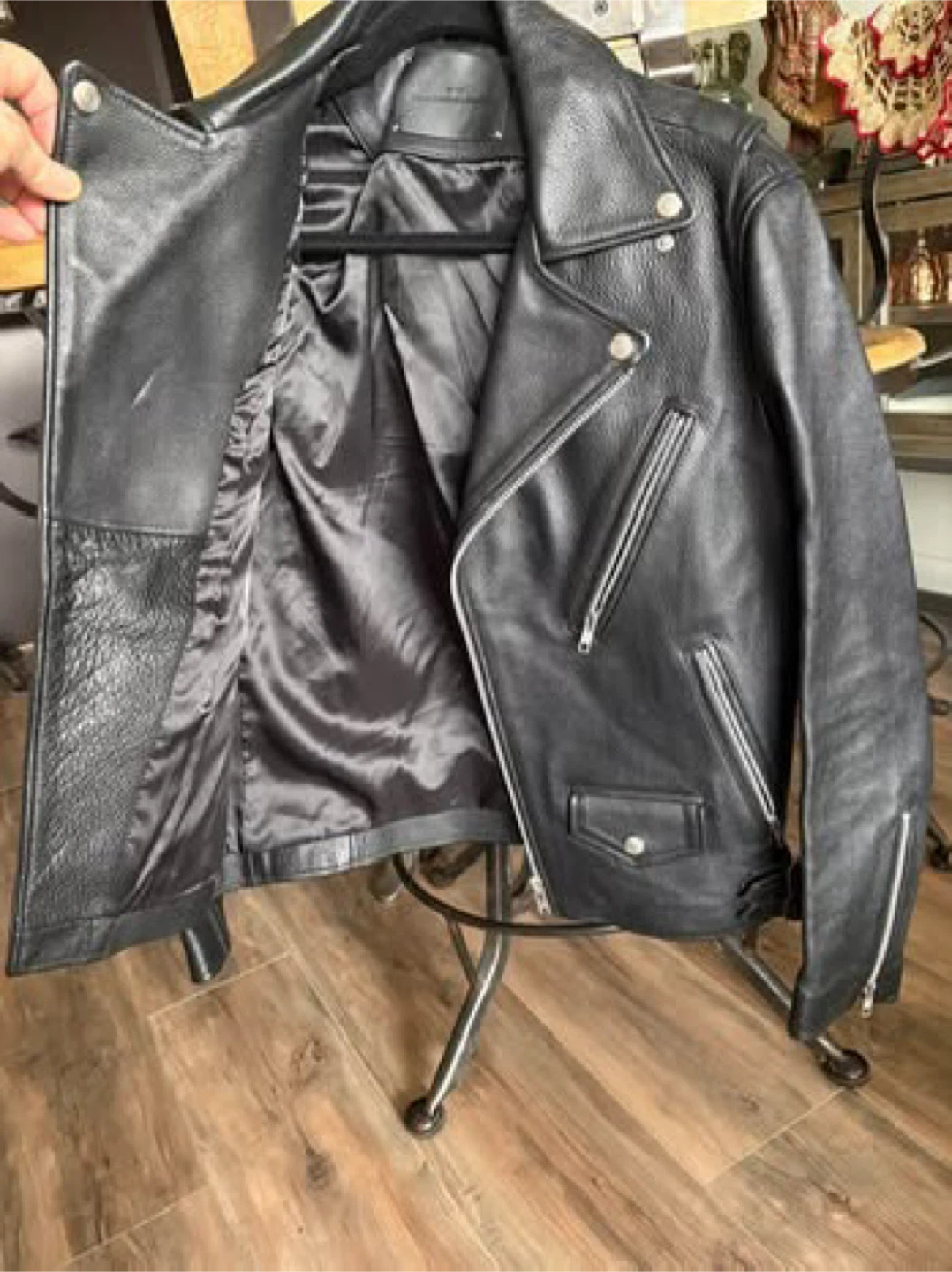 Vivastudio Collection Black Leather Moto Jacket - photo 2