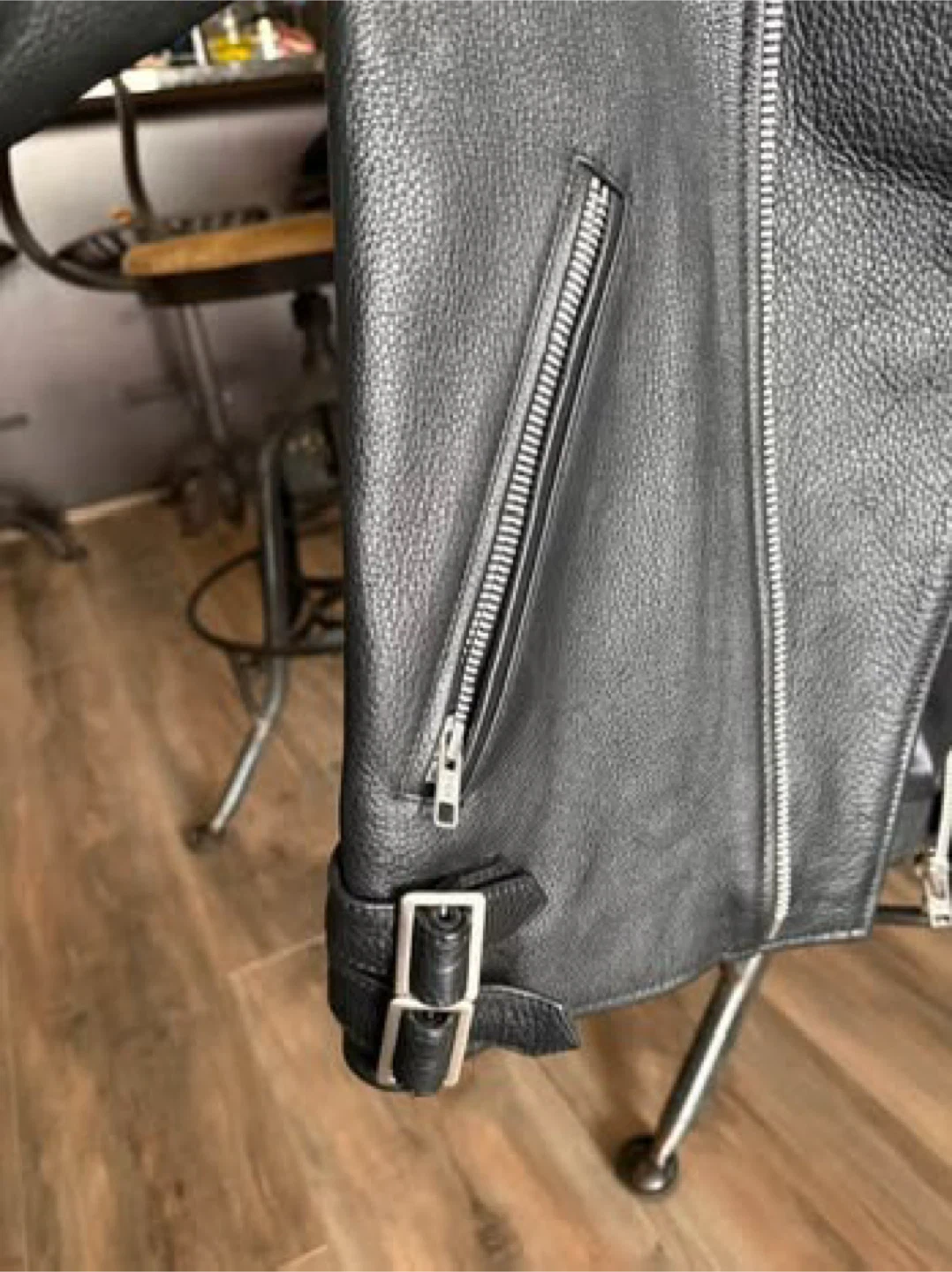 Vivastudio Collection Black Leather Moto Jacket - photo 5