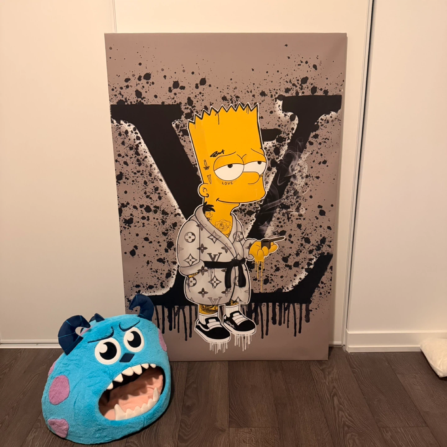 145x95 Large Bart Simpson Designer Canvas – Modern Wall Art - photo 3