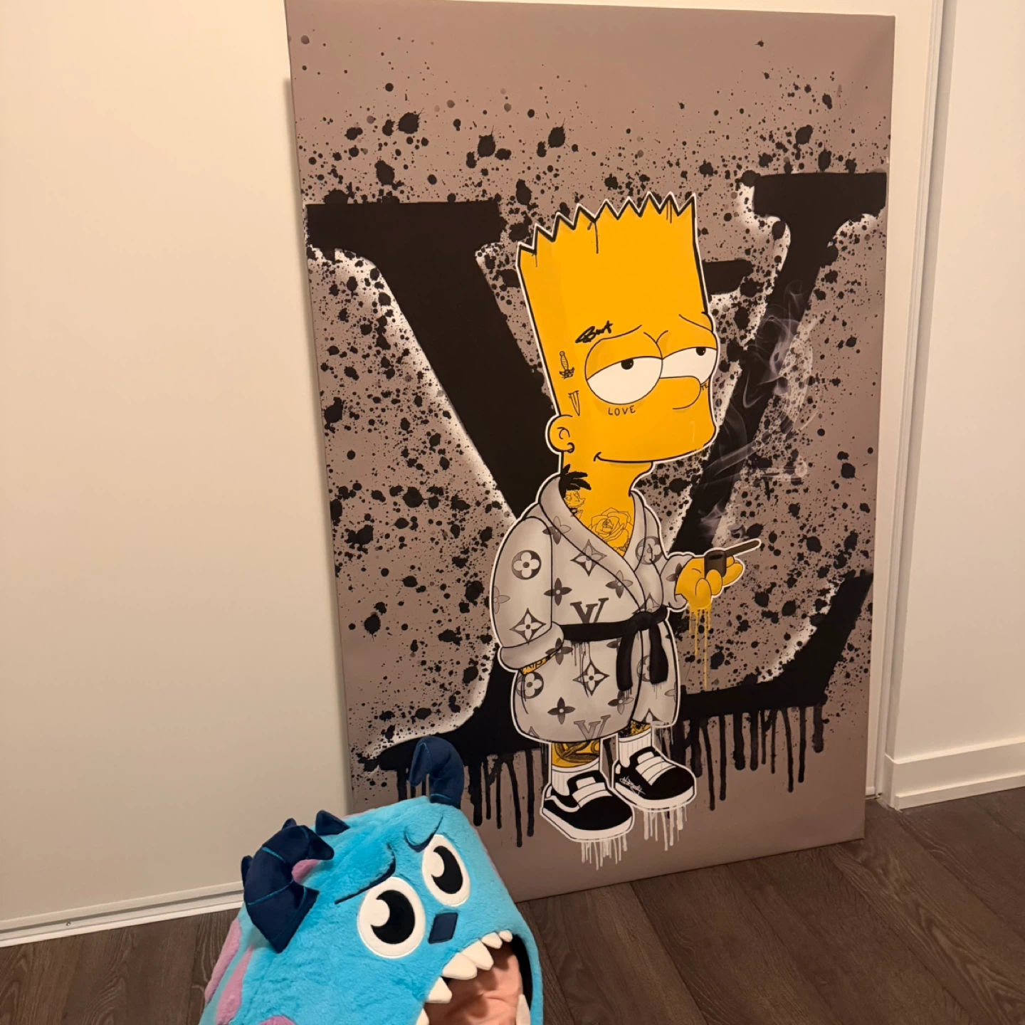 145x95 Large Bart Simpson Designer Canvas – Modern Wall Art - photo 4
