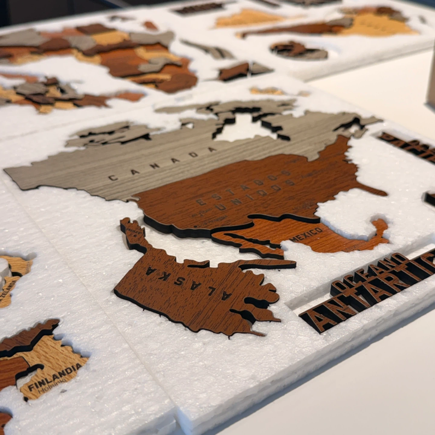 Wooden World Map Wall Art Decor - photo 4