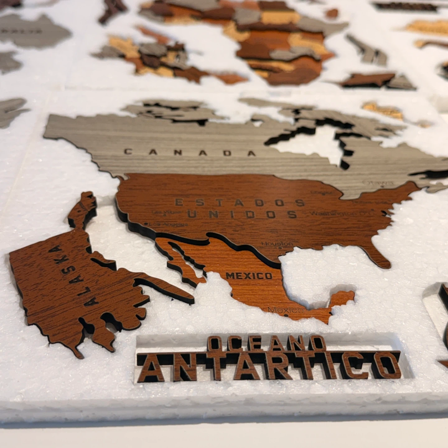 Wooden World Map Wall Art Decor - photo 3