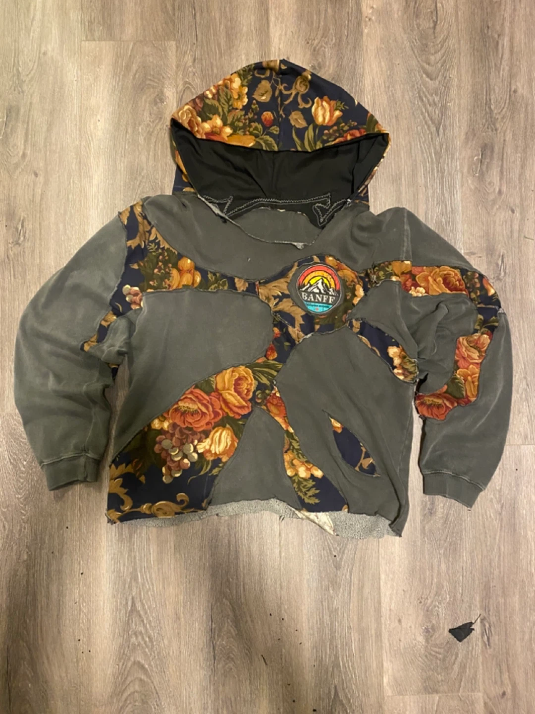 Custom Banff Canadian Rockies Patchwork Hoodie
