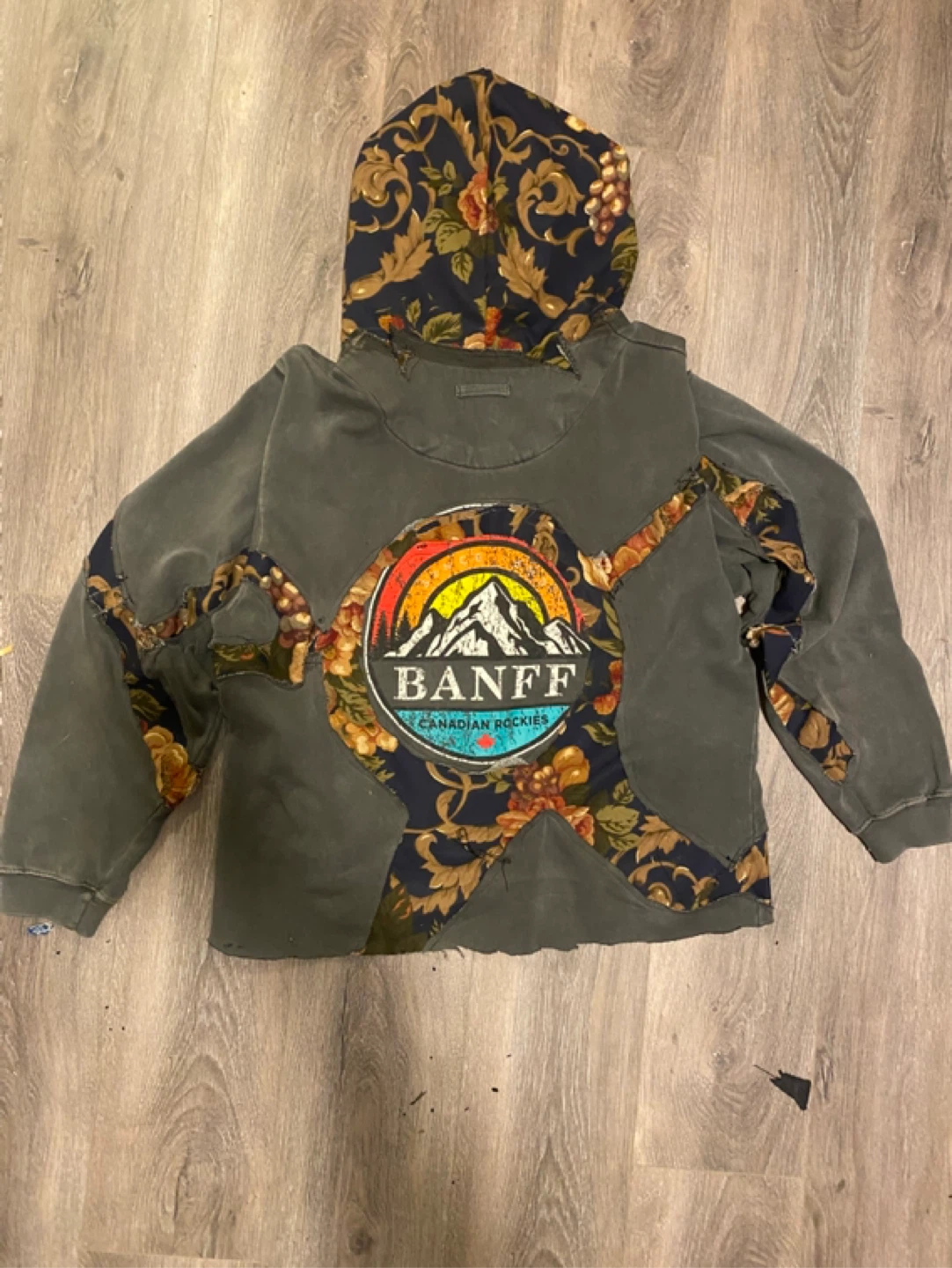 Custom Banff Canadian Rockies Patchwork Hoodie - photo 4
