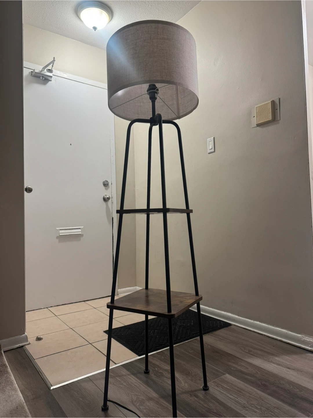 Floor Lamp with Shelves