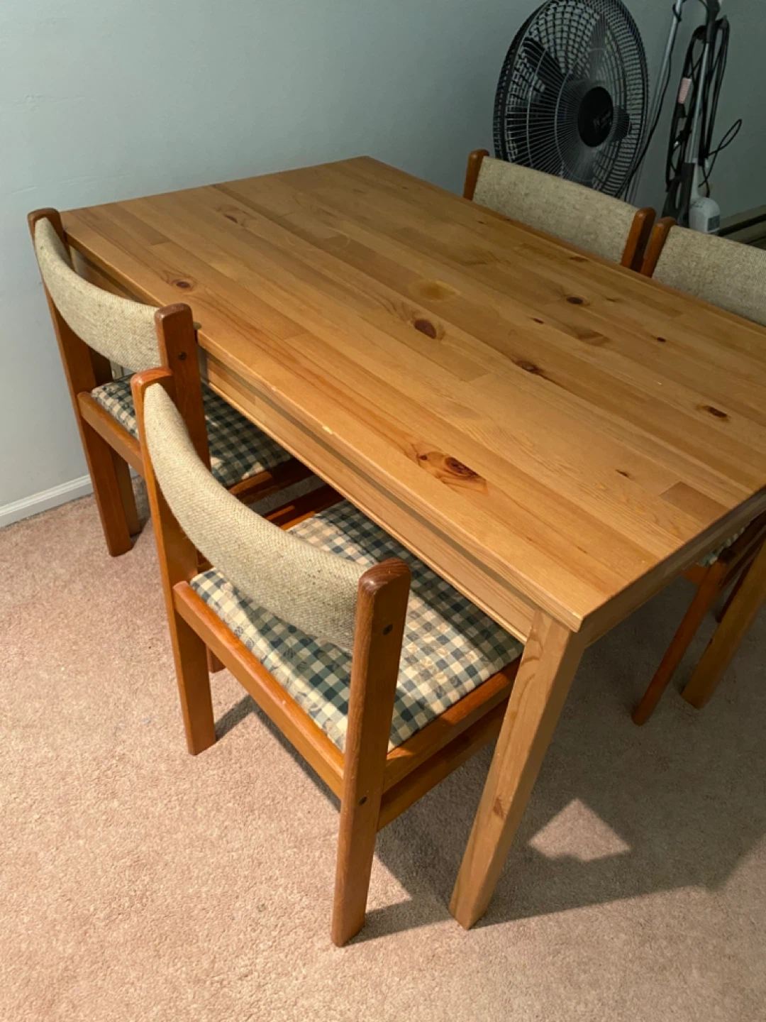 Wooden Dining Table and Chairs Set