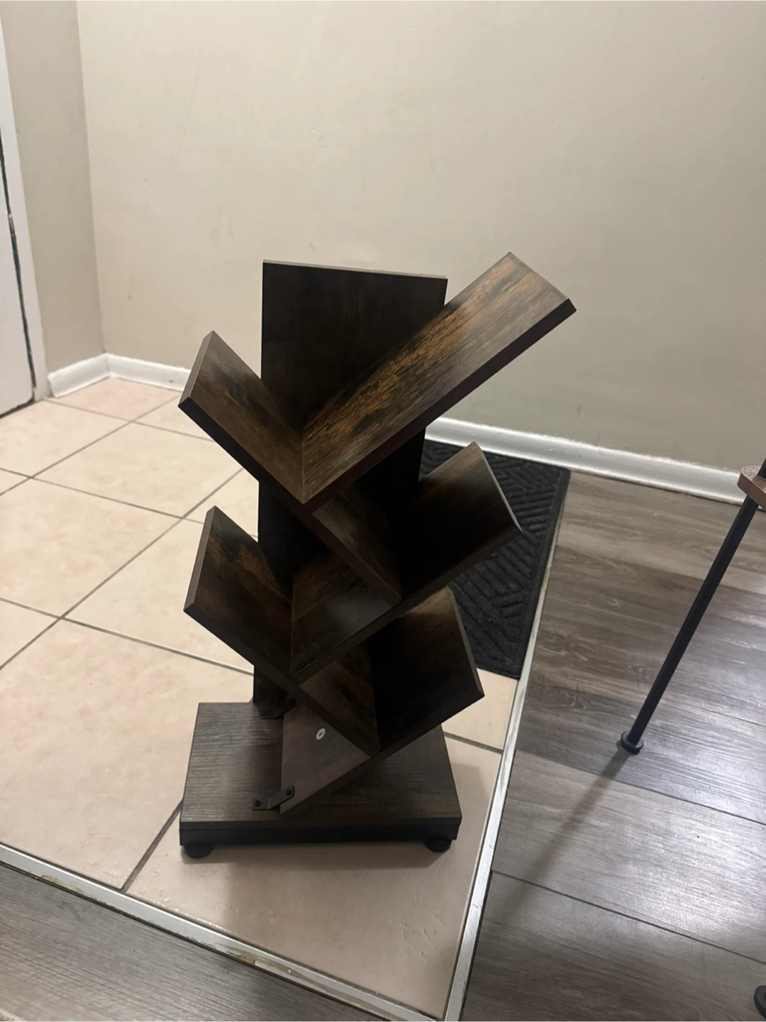 Dark Wood Tree Bookshelf