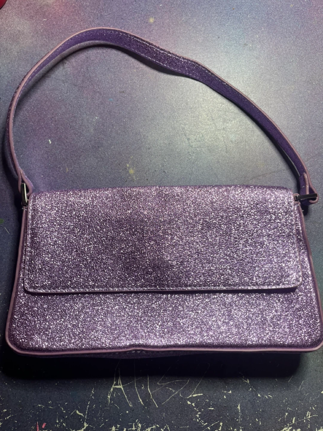 H&M Purple Glitter Shoulder Bag