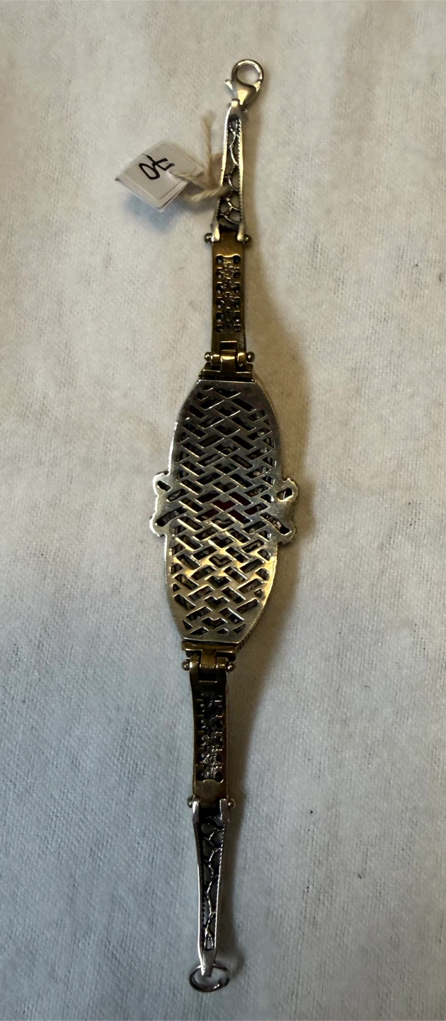 Elaborate sterling silver with copper 6.5” Bracelet - photo 2