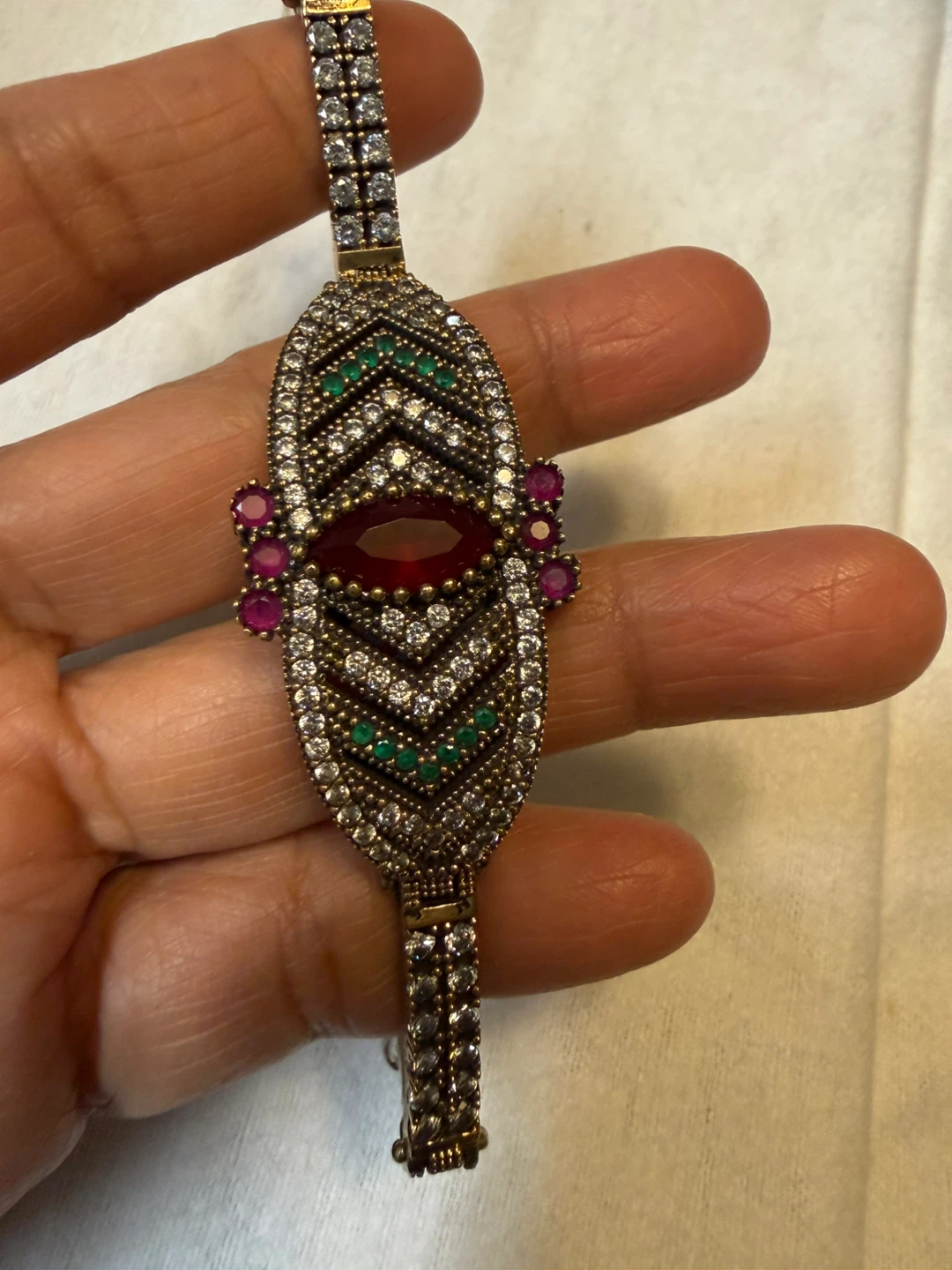Elaborate sterling silver with copper 6.5” Bracelet - photo 3