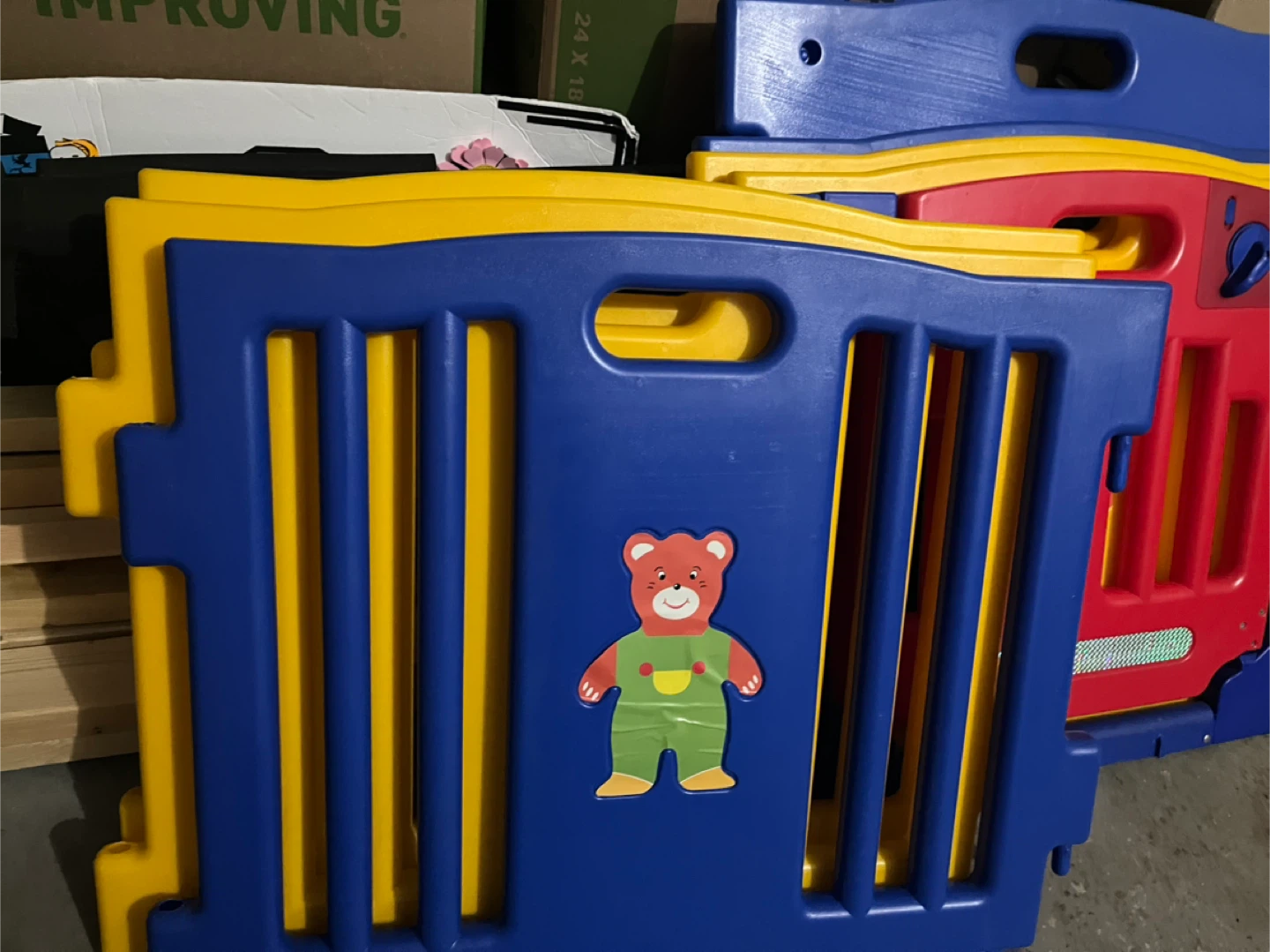 Baby Diego Playpen Panels - Blue, Yellow, Red