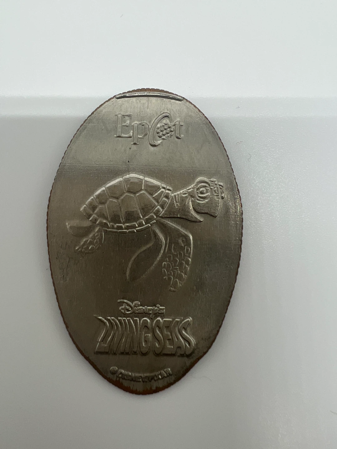 DISNEY EPCOT Crush Turtle Finding Nemo Pressed Quarter Coin