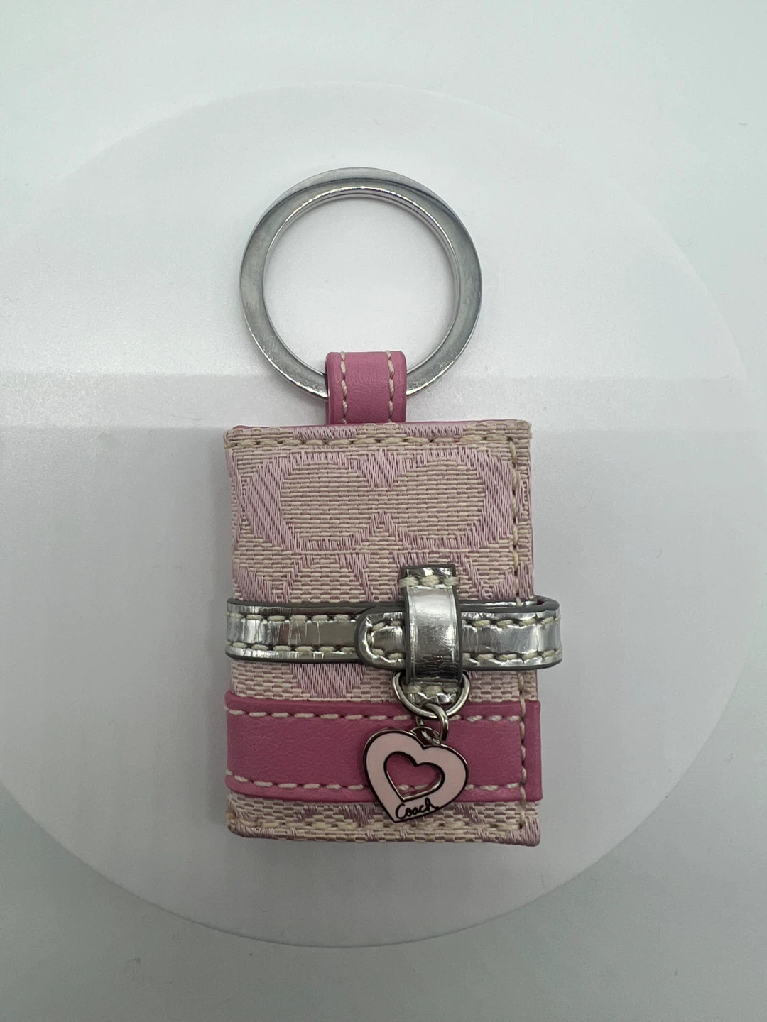 NEW COACH VTG Y2K Min Signature Picture Frame Key Fob Charm