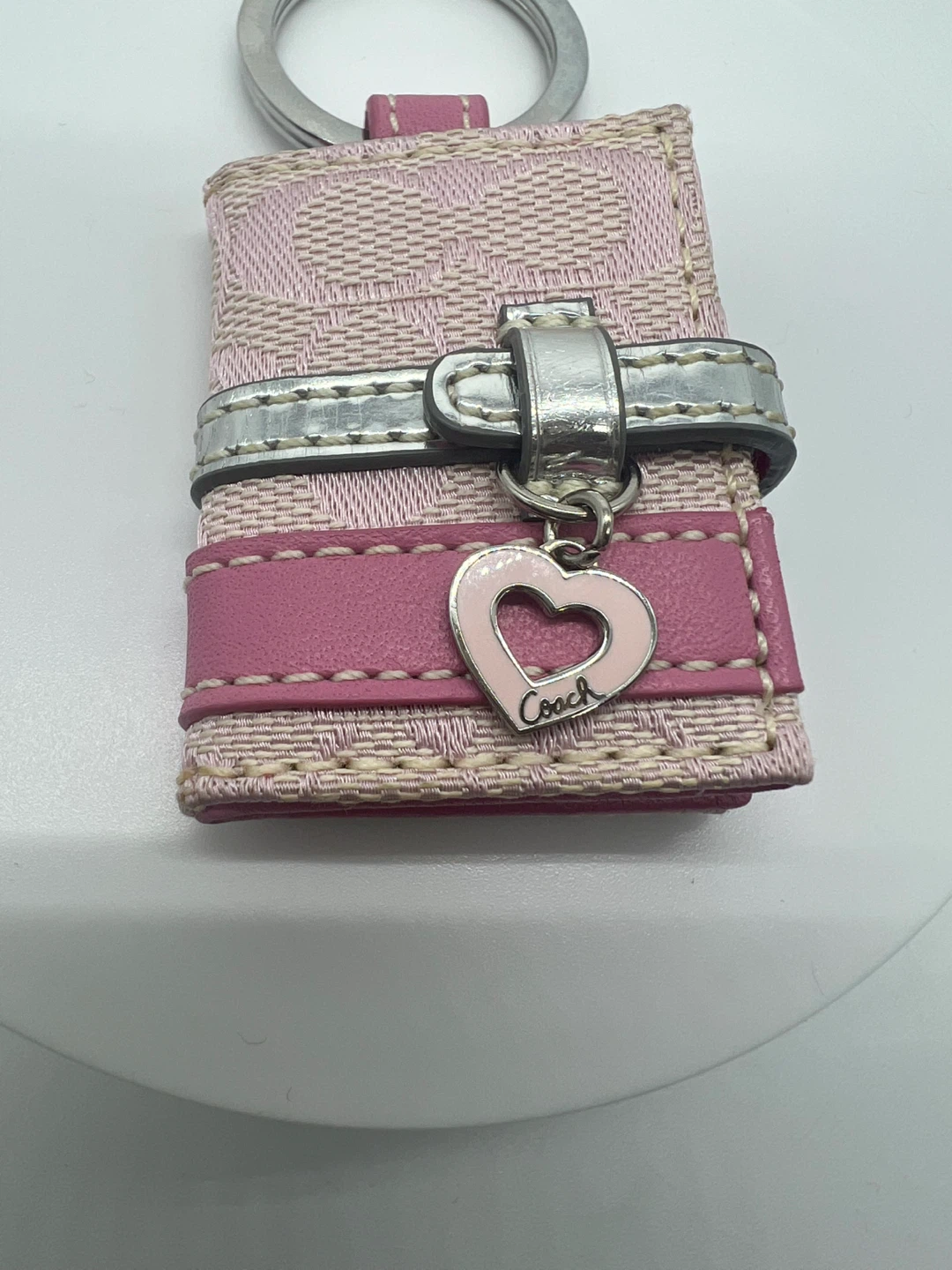 NEW COACH VTG Y2K Min Signature Picture Frame Key Fob Charm - photo 2