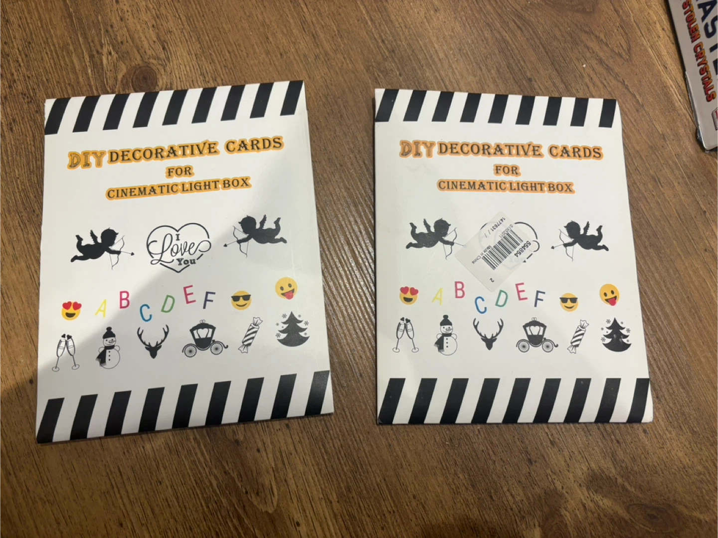 DIY Decorative Cards for Cinematic Light Box – 2 Sets