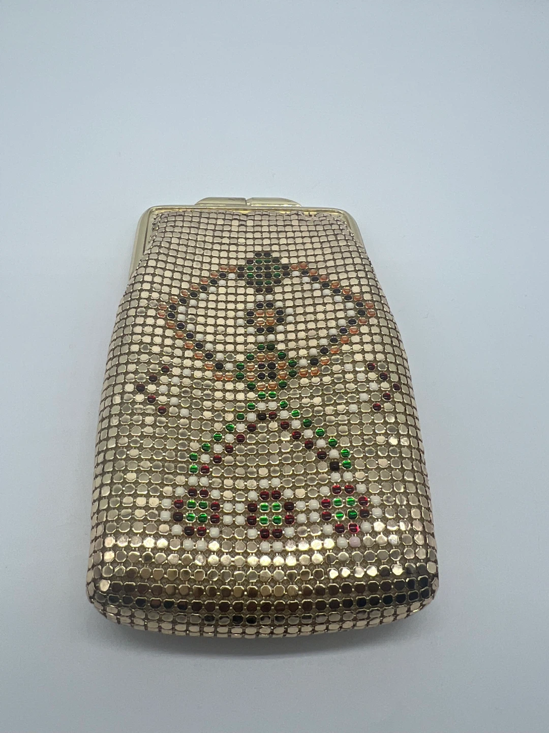 CHEVALIER CHEVRONN Vintage Gold Tone Metal Mesh Coin Purse - photo 2