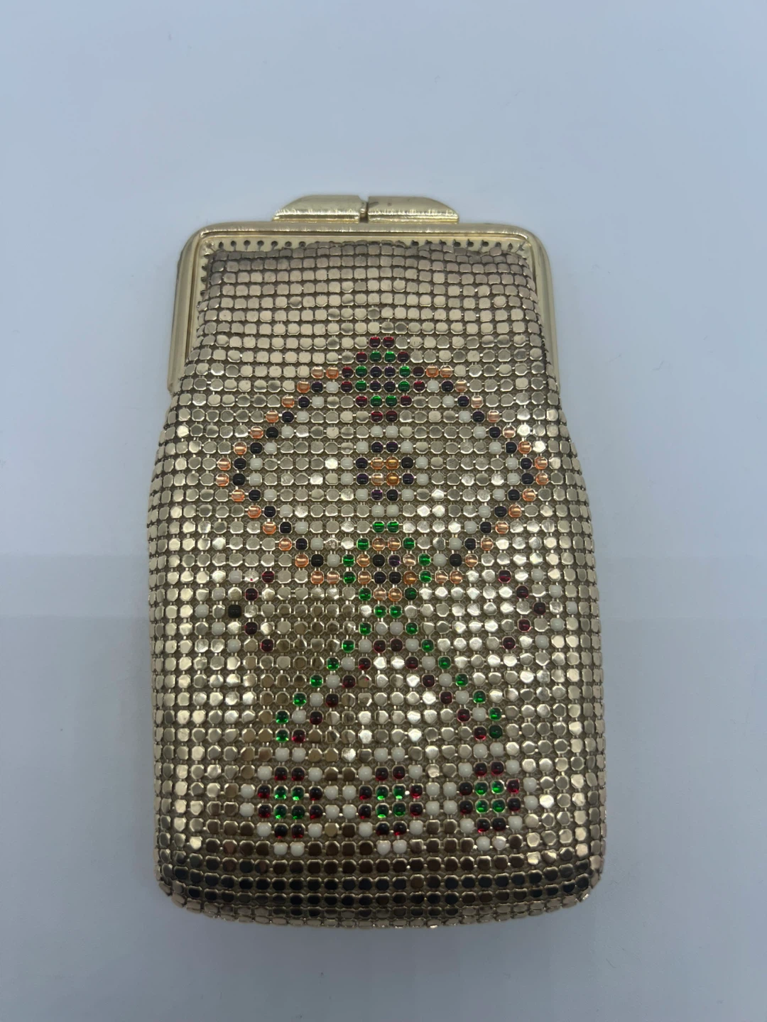 CHEVALIER CHEVRONN Vintage Gold Tone Metal Mesh Coin Purse - photo 3