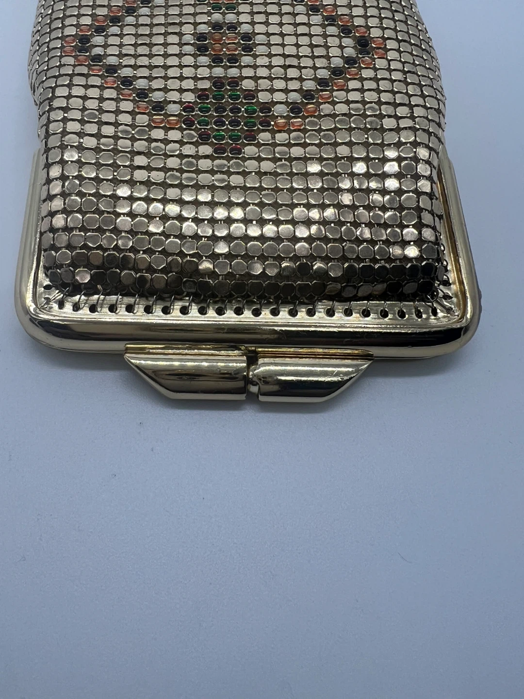 CHEVALIER CHEVRONN Vintage Gold Tone Metal Mesh Coin Purse - photo 5