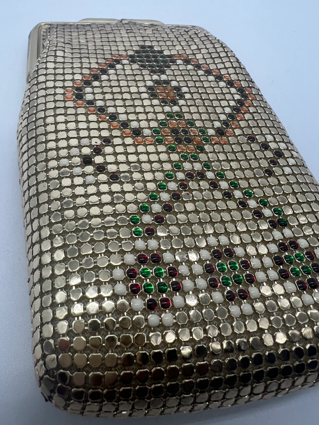 CHEVALIER CHEVRONN Vintage Gold Tone Metal Mesh Coin Purse - photo 4