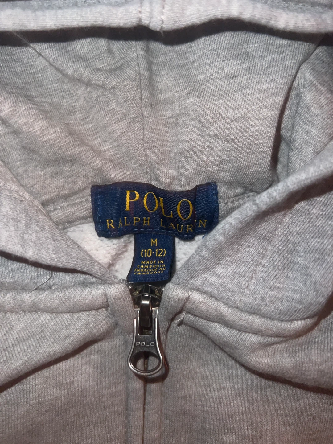 Polo Ralph Lauren Grey Zip-Up Hoodie - Size M (10-12) - photo 2