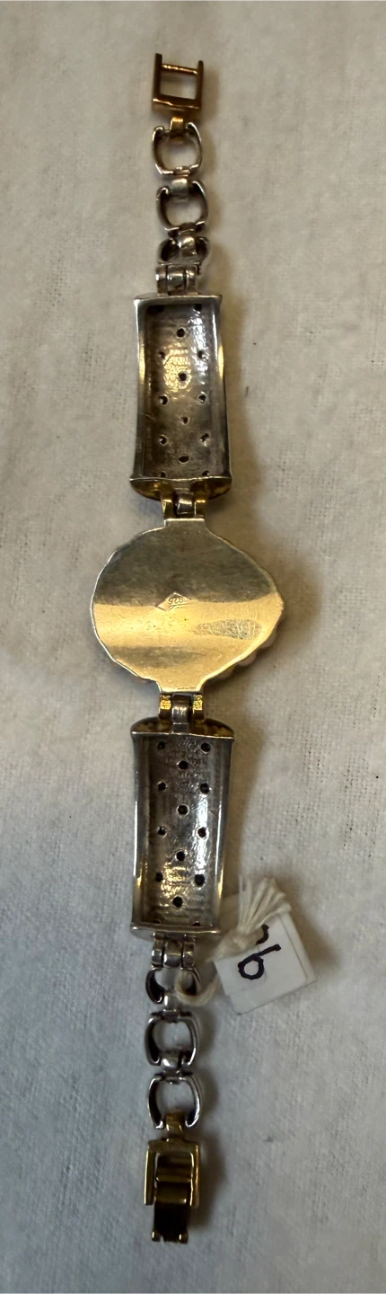 Dark Blue and Green Stones Sterling Silver 6.25” Bracelet - photo 2