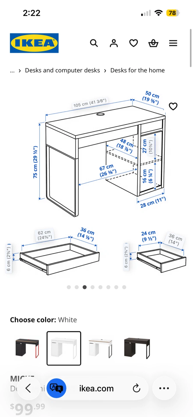 IKEA MICKE Desk White - photo 5