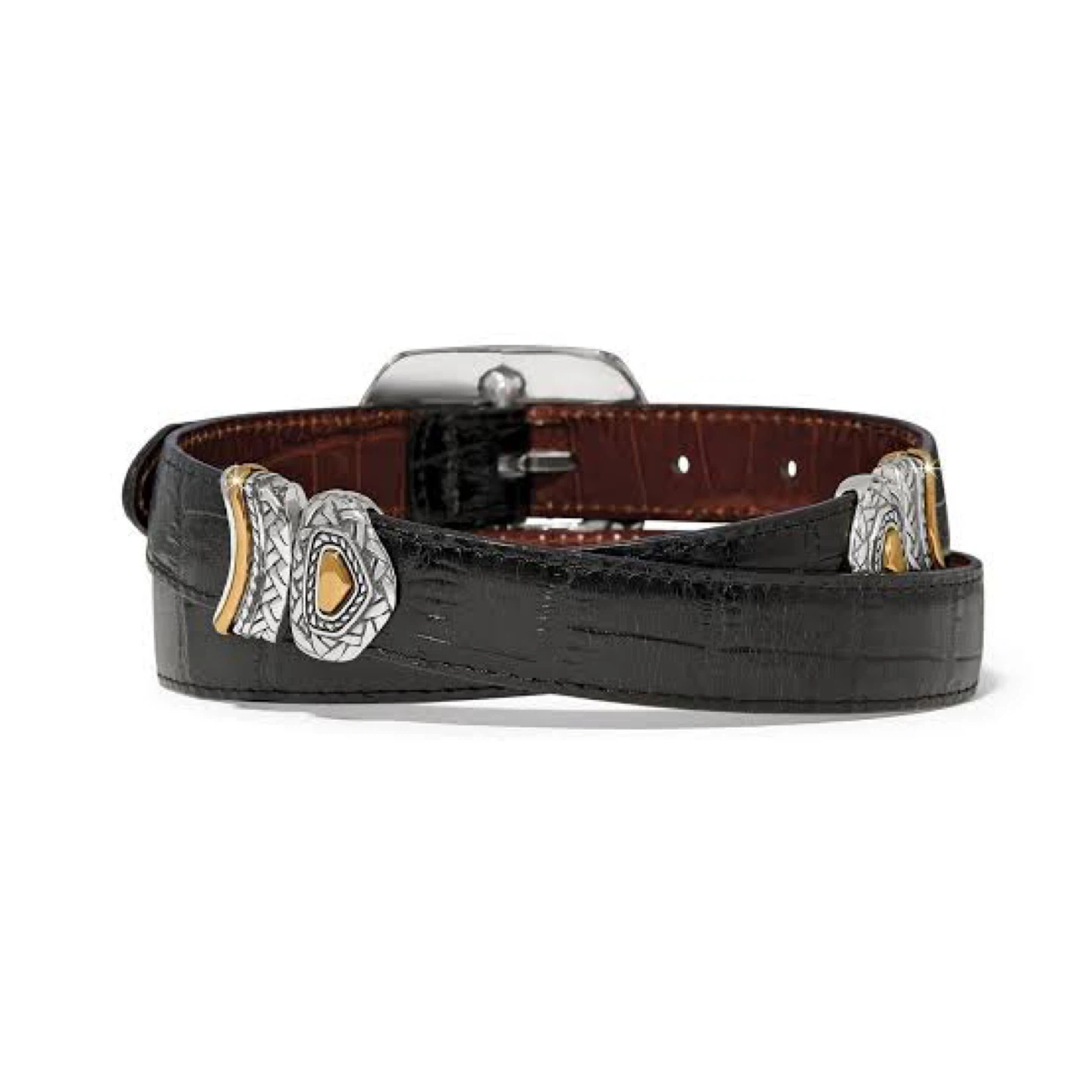 BRIGHTON Marcus Reversible Black Brown Leather Belt sz ML/32in - photo 2