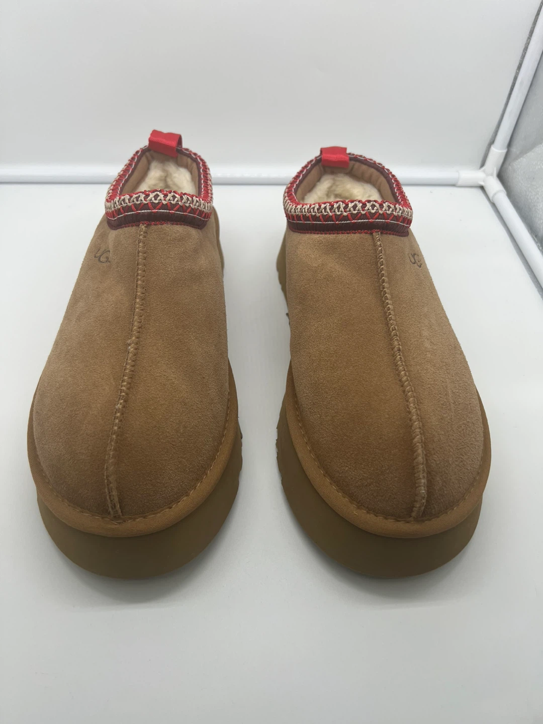 NEW UGG TAZZ Chestnut Suede Platform Slippers Unisex sz 43 - photo 4