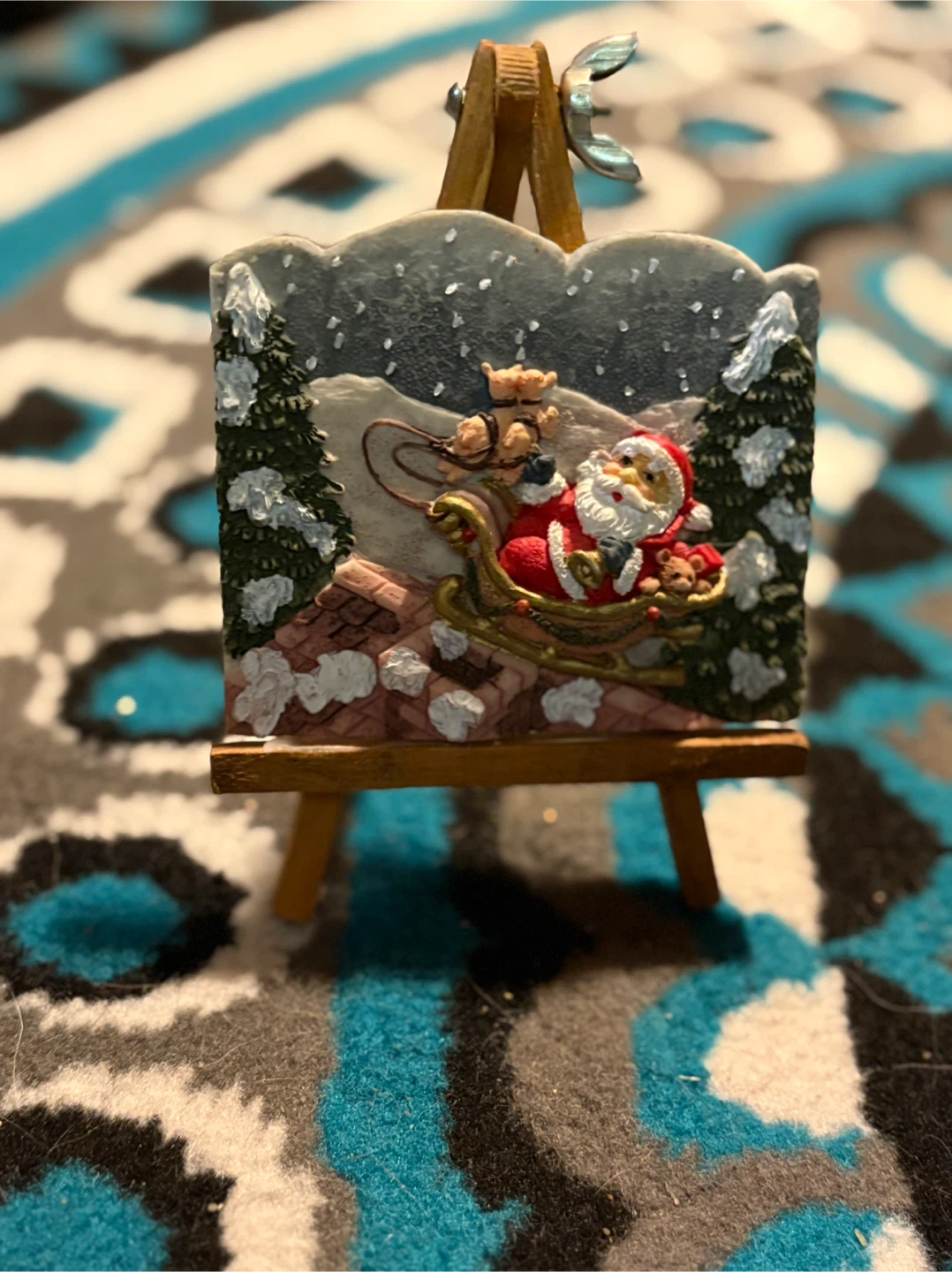 Christmas Santa Sleigh Ornament