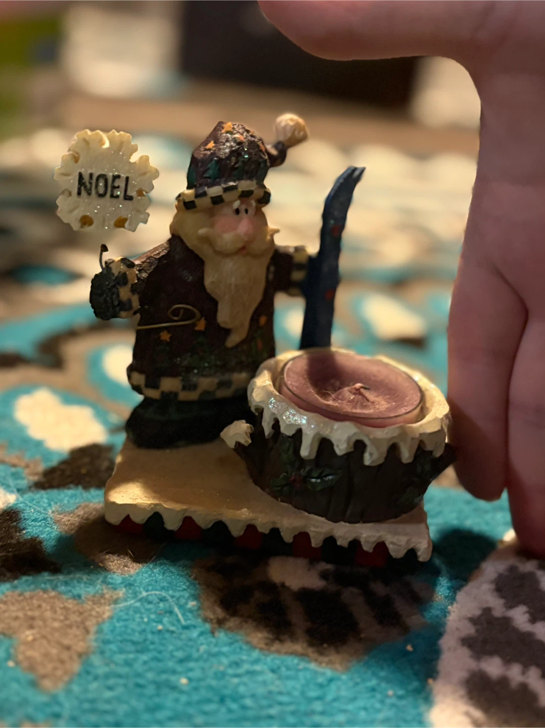 Santa Claus Candle Holder Figurine - photo 2