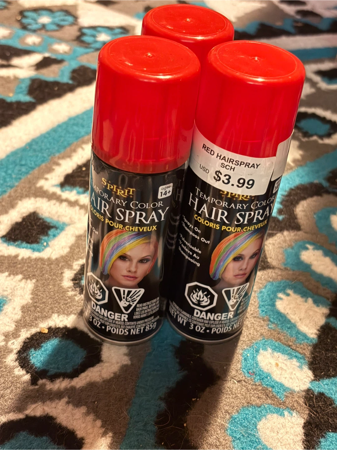 Spirit Temporary Red Hair Spray (3 oz cans)