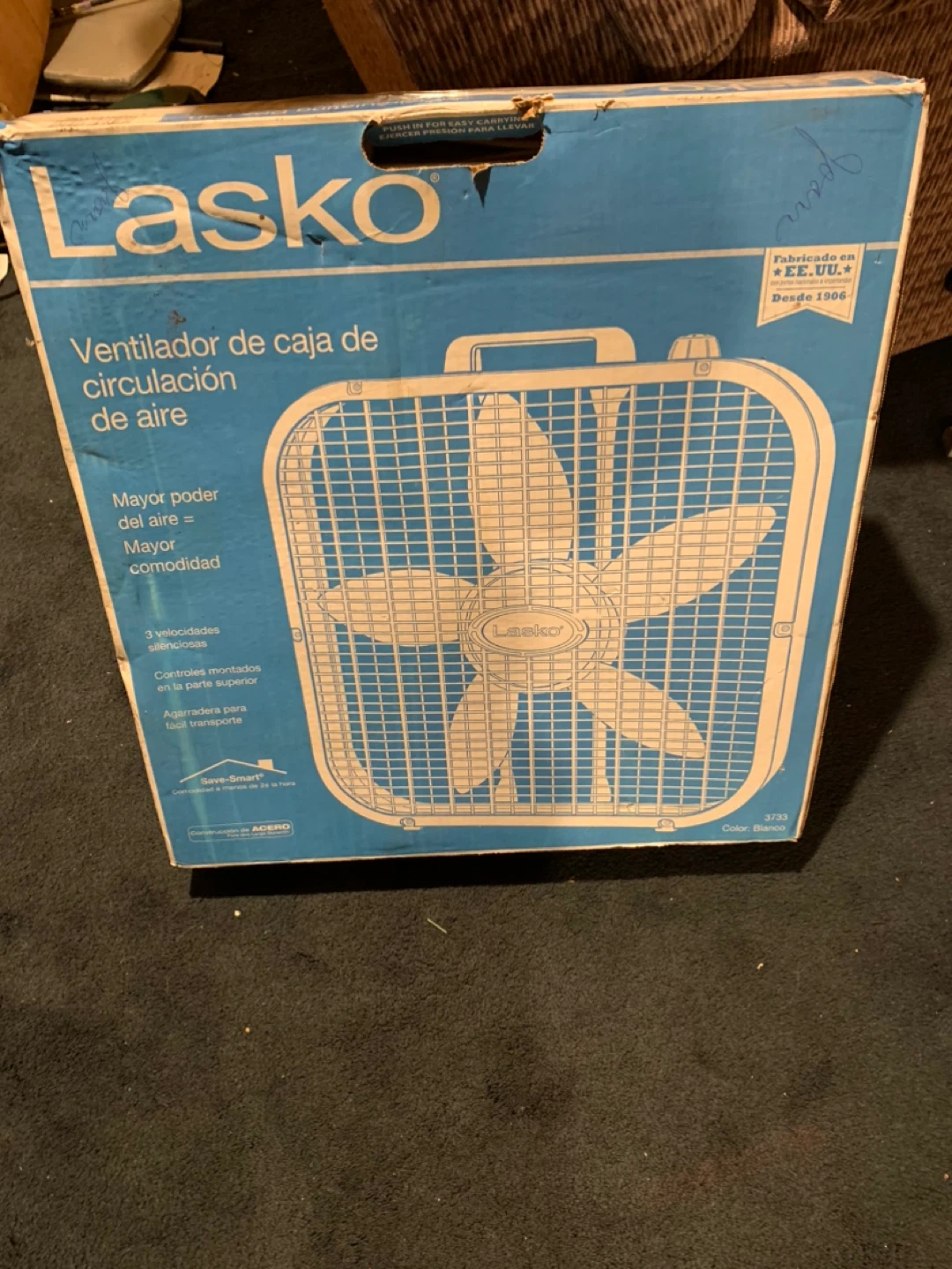 Lasko Box Fan - White