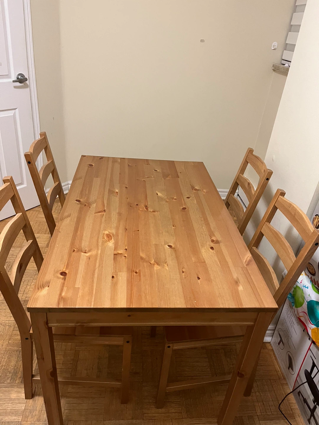 Move out sale - IKEA Wooden Dining Table and Chairs Set