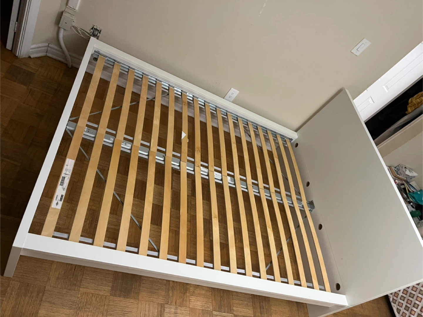 Moving out sale - IKEA MALM White Bed Frame with Slats