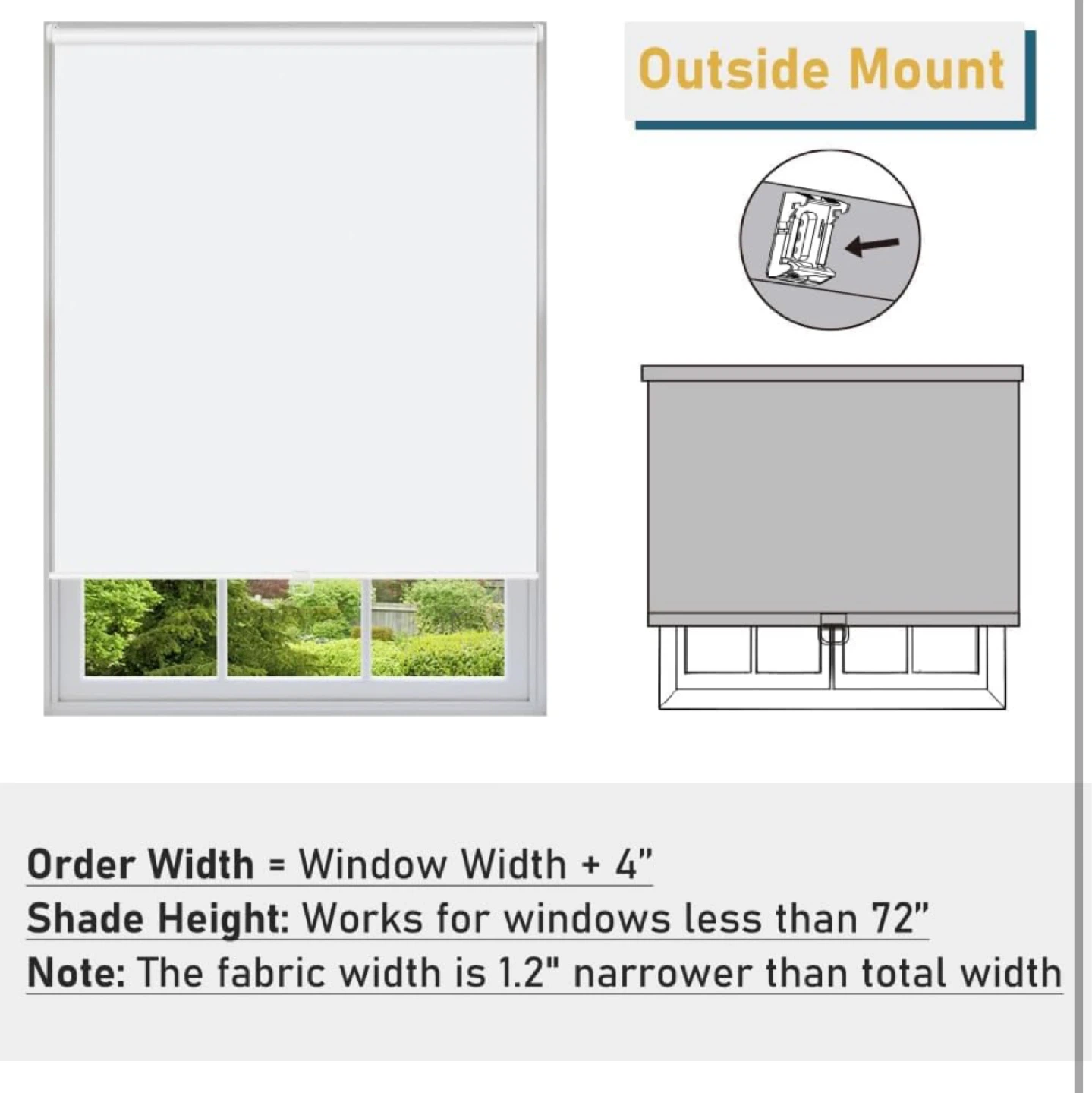 KCO Blackout Roller Blind - White - photo 5