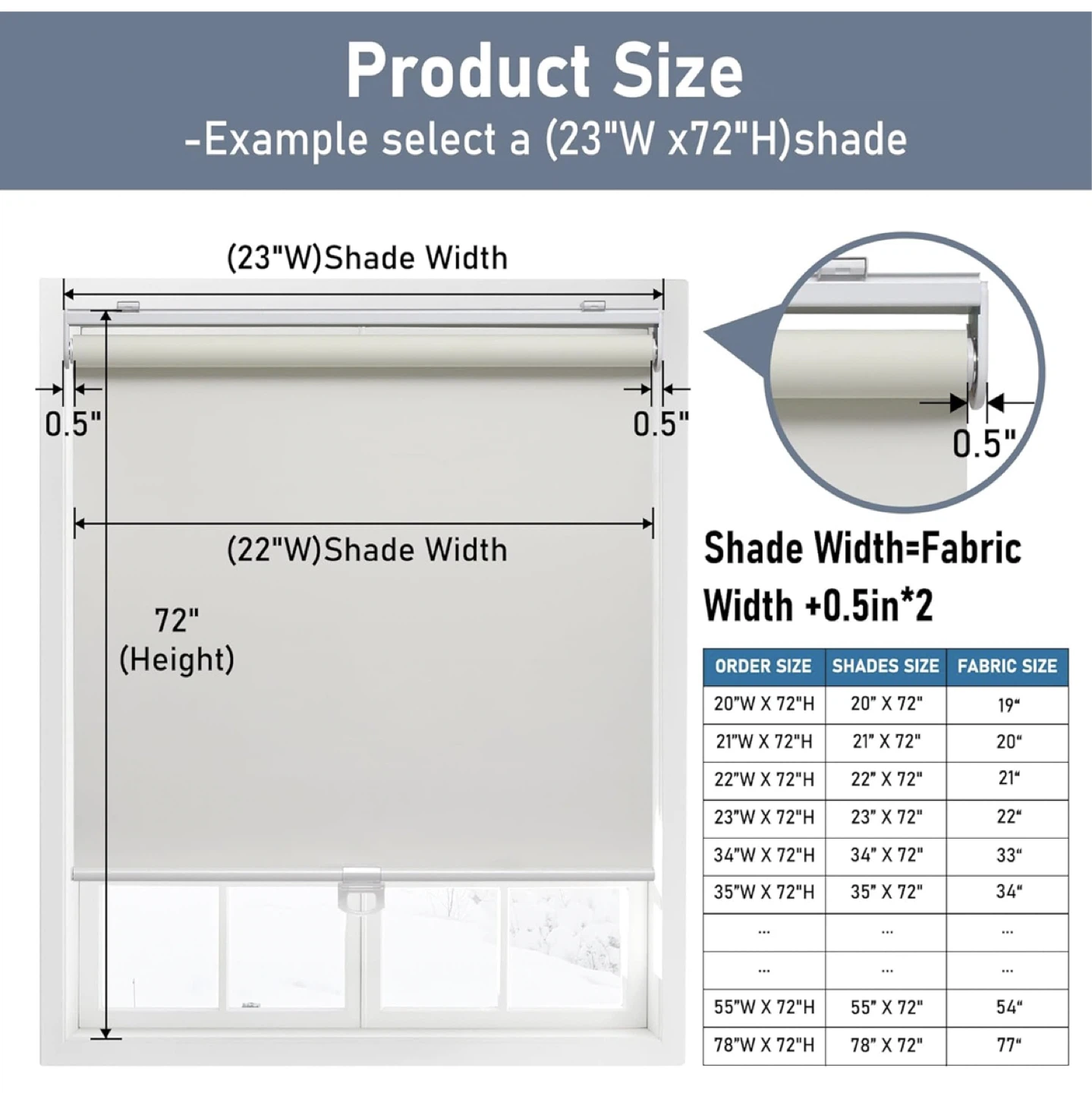 Light Filtering Roller Shade - Ivory - photo 3