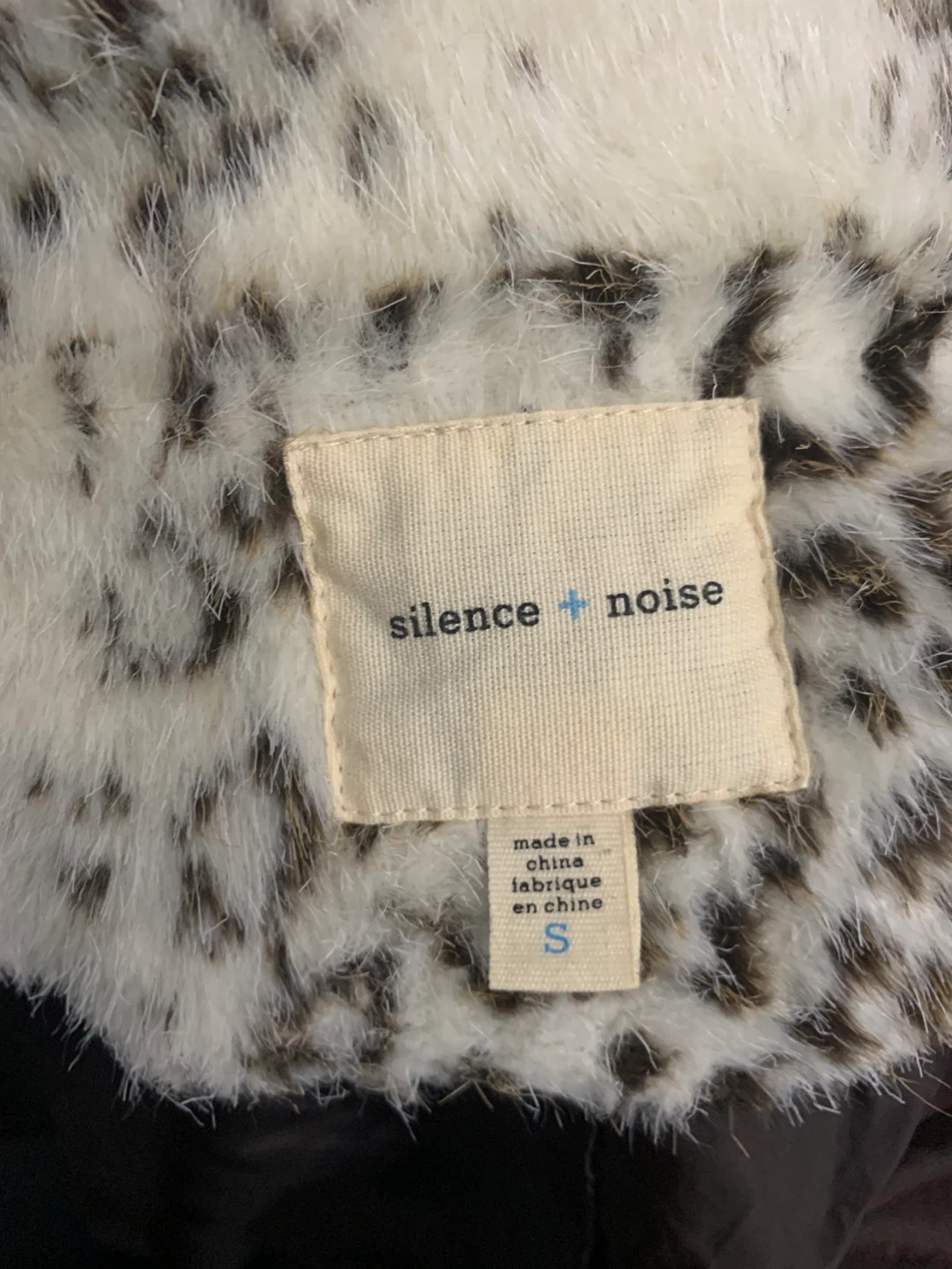 Silence + Noise Leopard Print Faux Fur Jacket Size S - photo 5