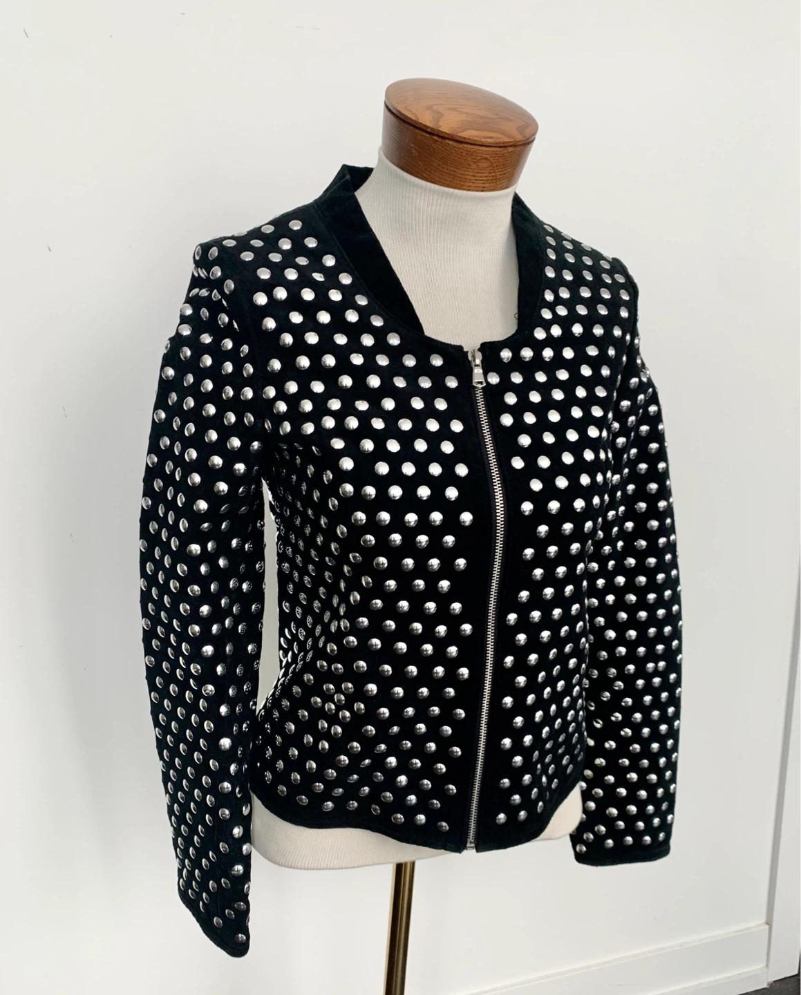ZARA Woman Studio Black Studded Jacket - Size S