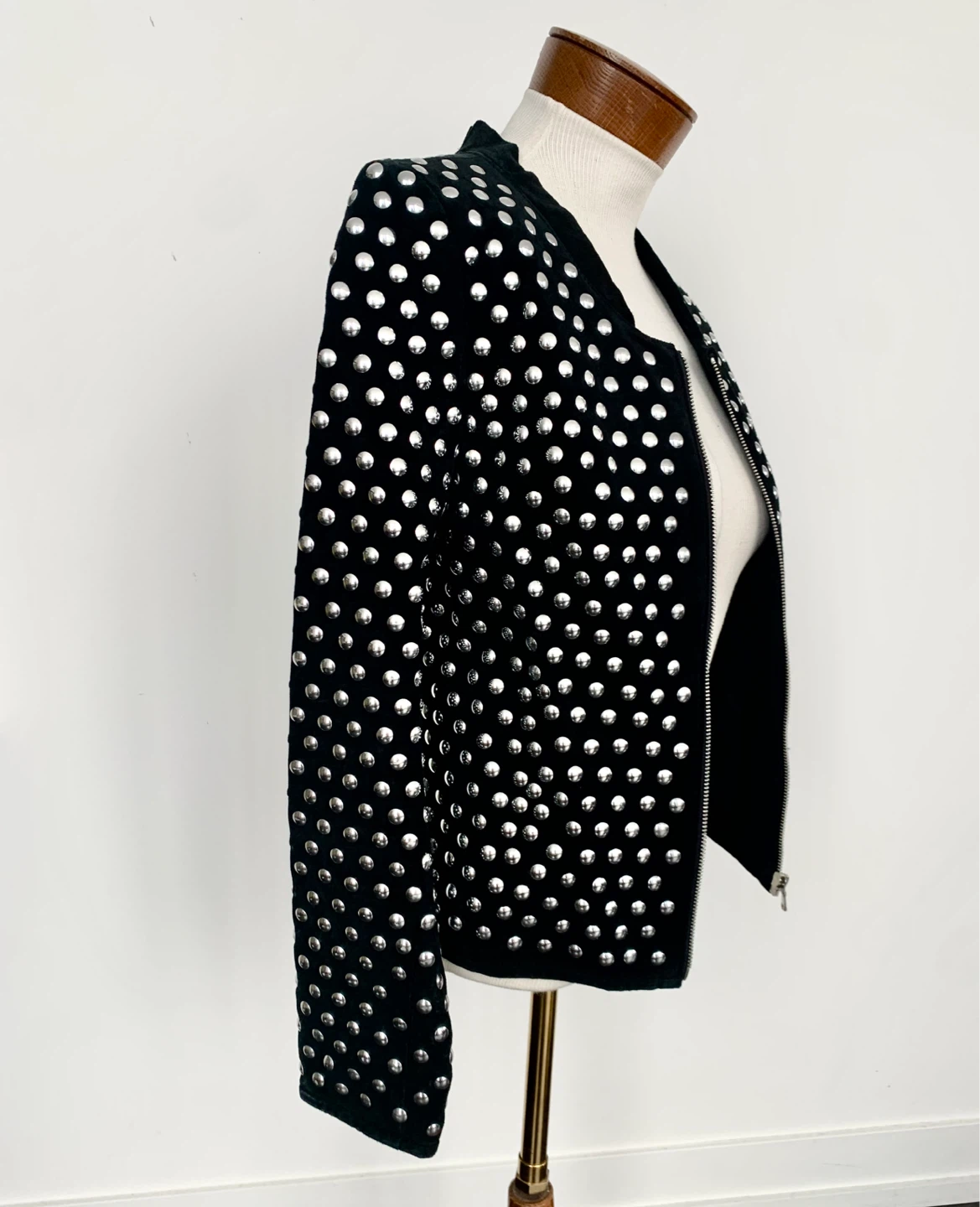 ZARA Woman Studio Black Studded Jacket - Size S - photo 2