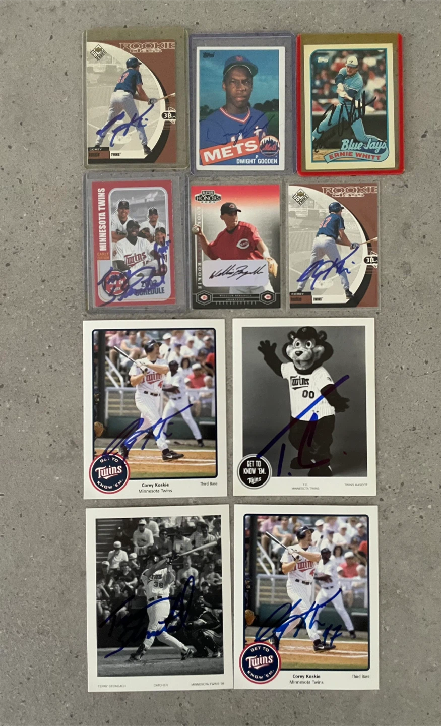 Autographed Baseball Cards and Balls