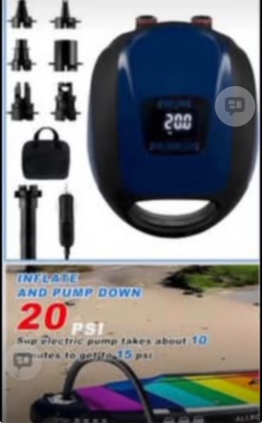 Electric SUP Pump with Digital Gauge