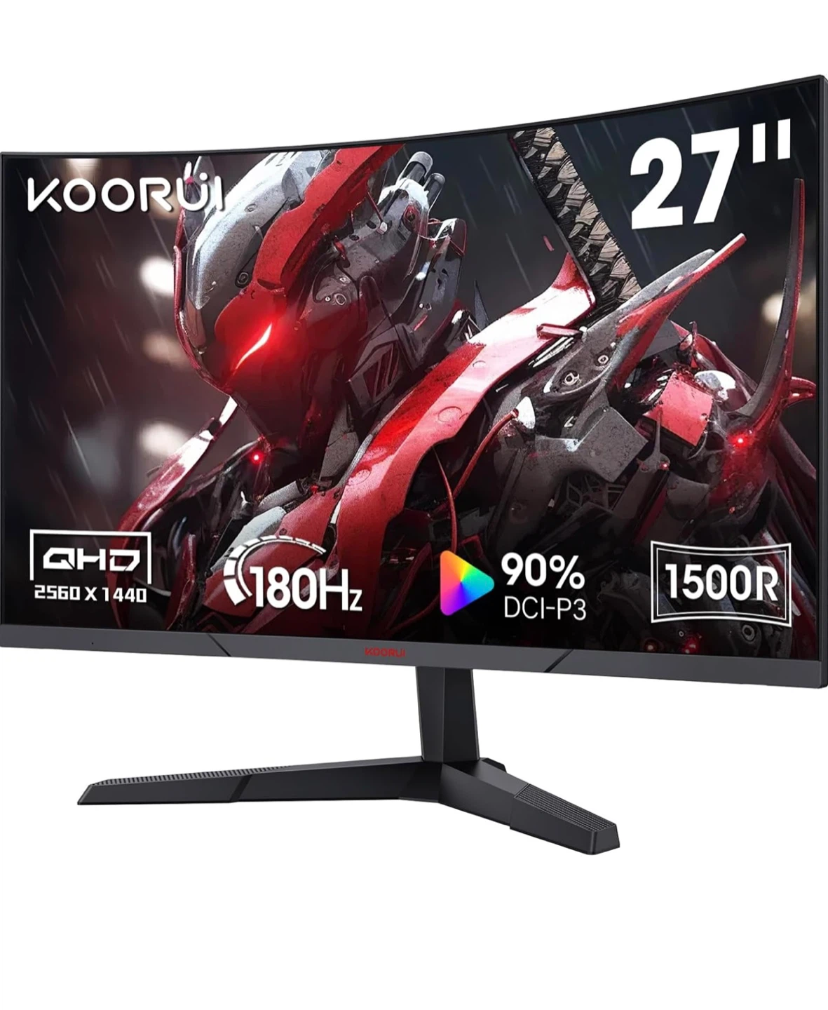 KOORUI 27" QHD 180Hz Curved Gaming Monitor - photo 3