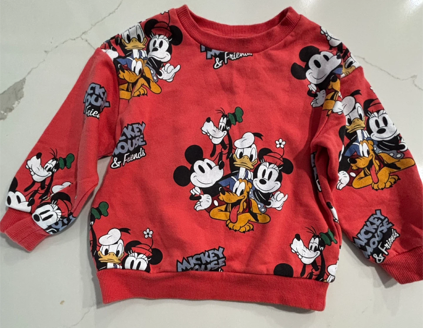 H&M Size 3T/4 Disney Mickey Mouse & Friends Crewneck Sweatshirt