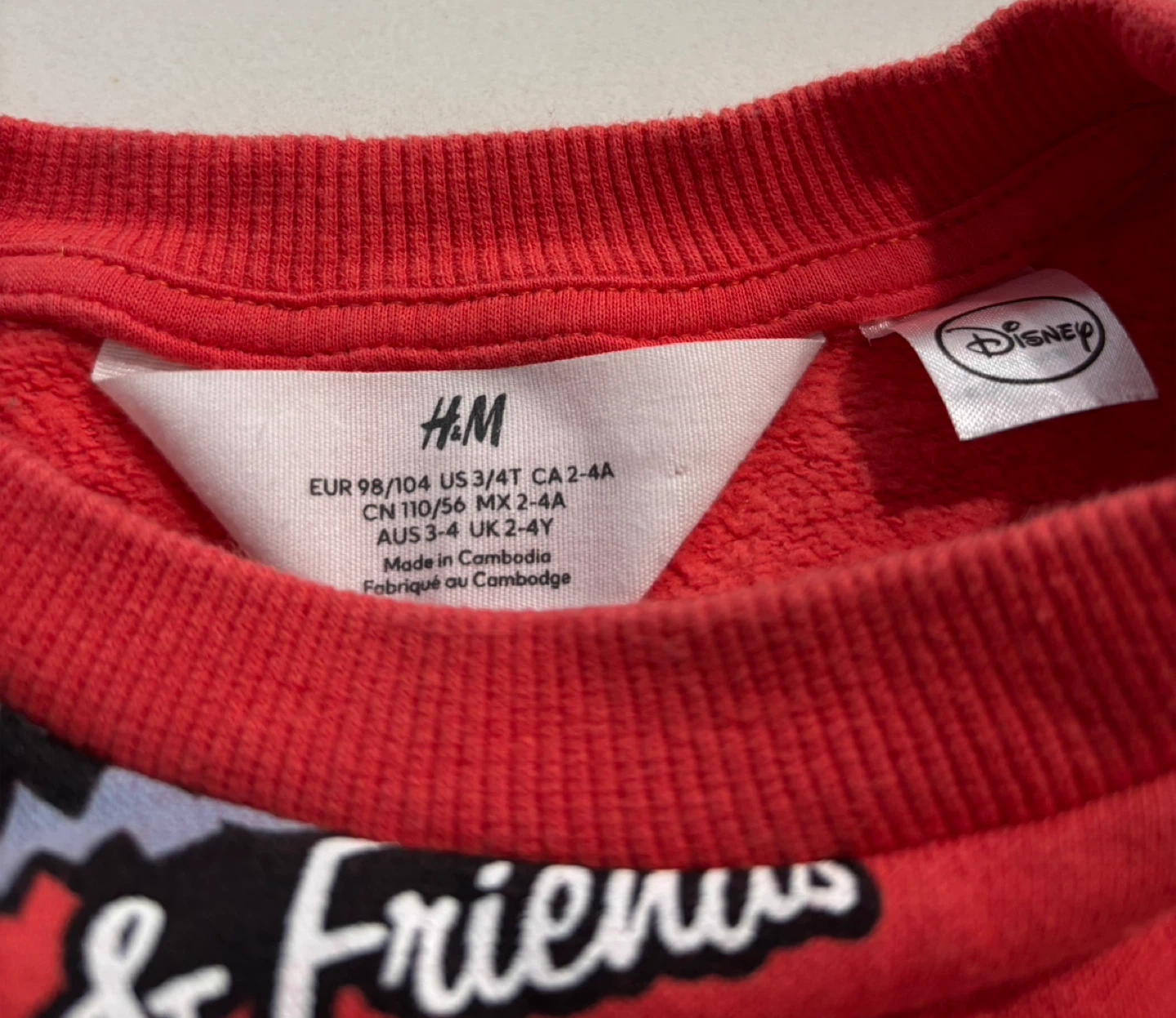 H&M Size 3T/4 Disney Mickey Mouse & Friends Crewneck Sweatshirt - photo 3