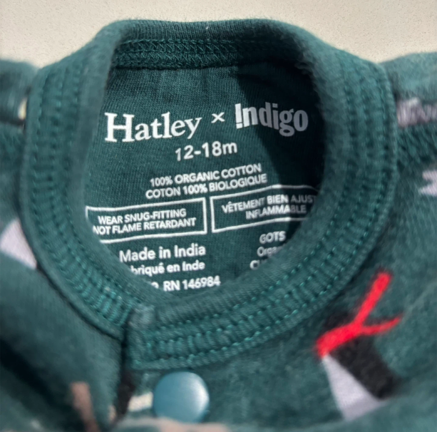 Hatley x Indigo Baby Pajamas 12-18m - photo 3
